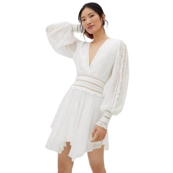 Anthropologie  Magali‎ Pascal Eve white NWT Dress size M - Picture 1 of 7